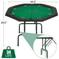 thumbnail image 5 of AVAWING 29" Game Poker Table w/Stainless Steel Cup Holder Casino Leisure Table for 8 Players, Green, 5 of 6