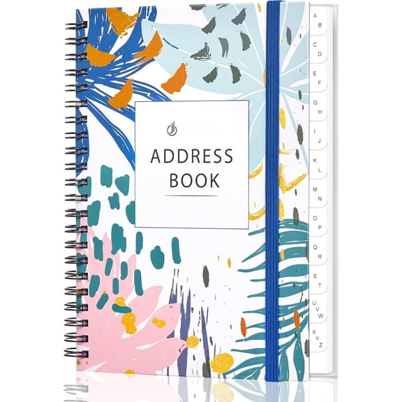 Address and Password Book with Alphabetical Tabs 5.2" x7.7"