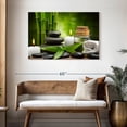 thumbnail image 3 of Elephant Stock Relaxing Bamboo Spa Wall Art - Horizontal Canvas Wall Art - Lobby Wall Decor - Wellness Canvas - Black And Green Decor - 45" x 30", 3 of 8