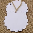 thumbnail image 3 of 100 Pcs Scalloped Blank Wedding Hang Tag Bonbonniere Favor Lolly Bag Gift Tags with Jute Twines - Colours Available, 3 of 6