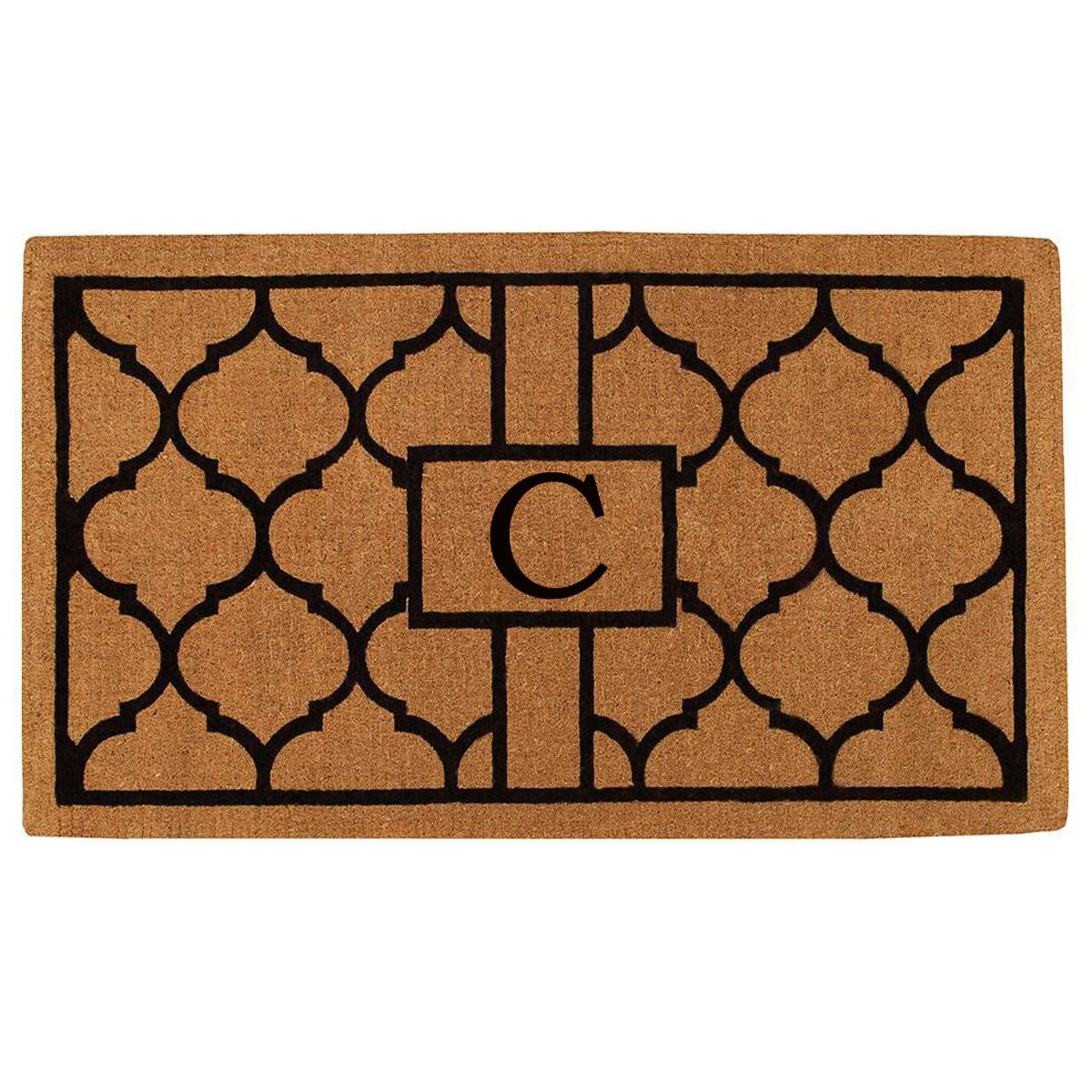 Calloway Mills Pantera Monogram Outdoor Doormat, Extra-thick 3' x 6' (Letter L)