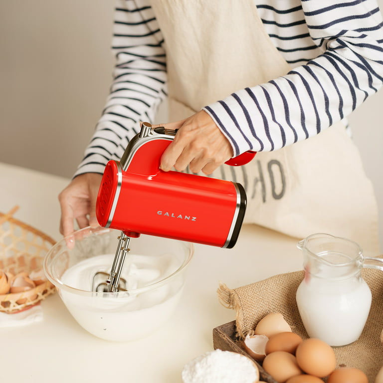 5-Speed Turbo Hand Mixer with Beaters and Dough Hooks