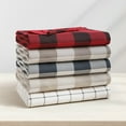 thumbnail image 6 of Great Bay Home Printed Flannel Sheet Set - 100% Turkish Cotton - Double Brushed - Twin, Buffalo Check - Navy, 6 of 6