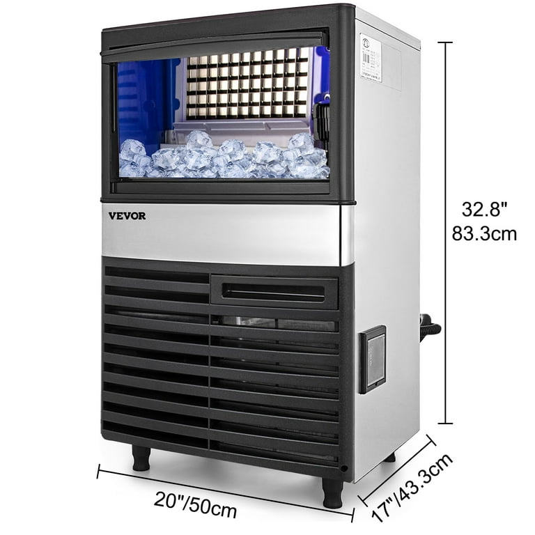 BENTISM New Commercial Ice Maker Auto Clear Cube Ice Making Machine 120-130  lbs 110V