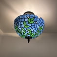 thumbnail image 3 of Enjoy Decor Lamps 12-Inch Tiffany Ceiling Light with Stained Glass Bowl, 3 of 5