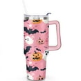 thumbnail image 2 of Halloween Aesthetic Tumbler 40oz - Retro Spooky Cute Ghost Pumpkin Art - Insulated Stainless Steel Mug - BPA-Free, 2 of 7