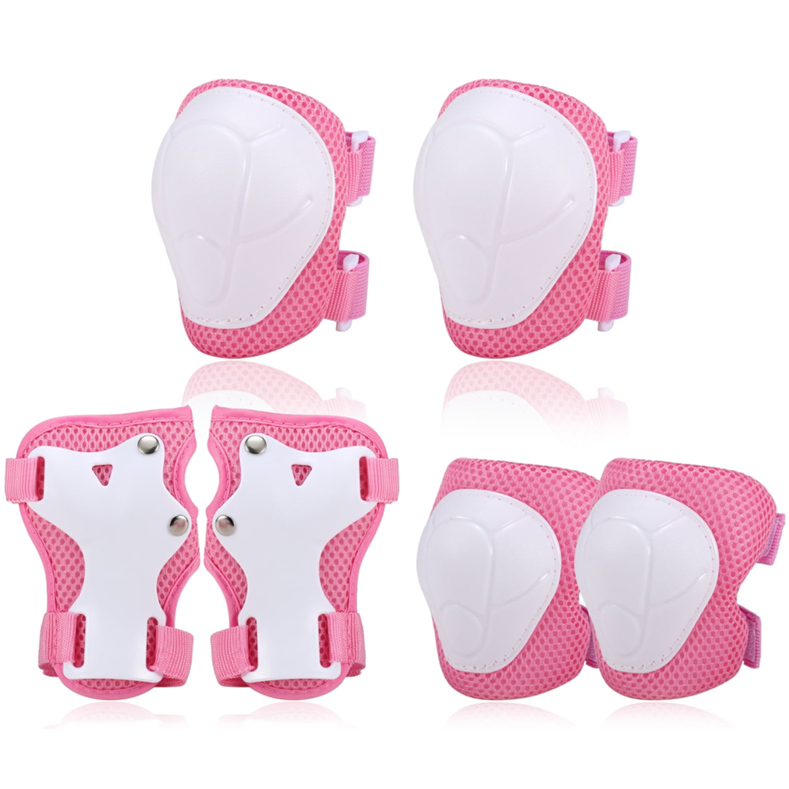 Mixfeer Knee Pads Set 6 in 1 Protective Gear Kit Knee Elbow Pads with ...