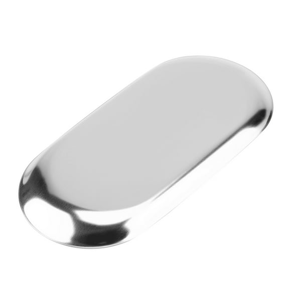 Stainless Storage Tray Desk Storage Tray for Cosmetics Trinket Jewelry Key Desserts Tea Snack Cake Fruit Serving Trays