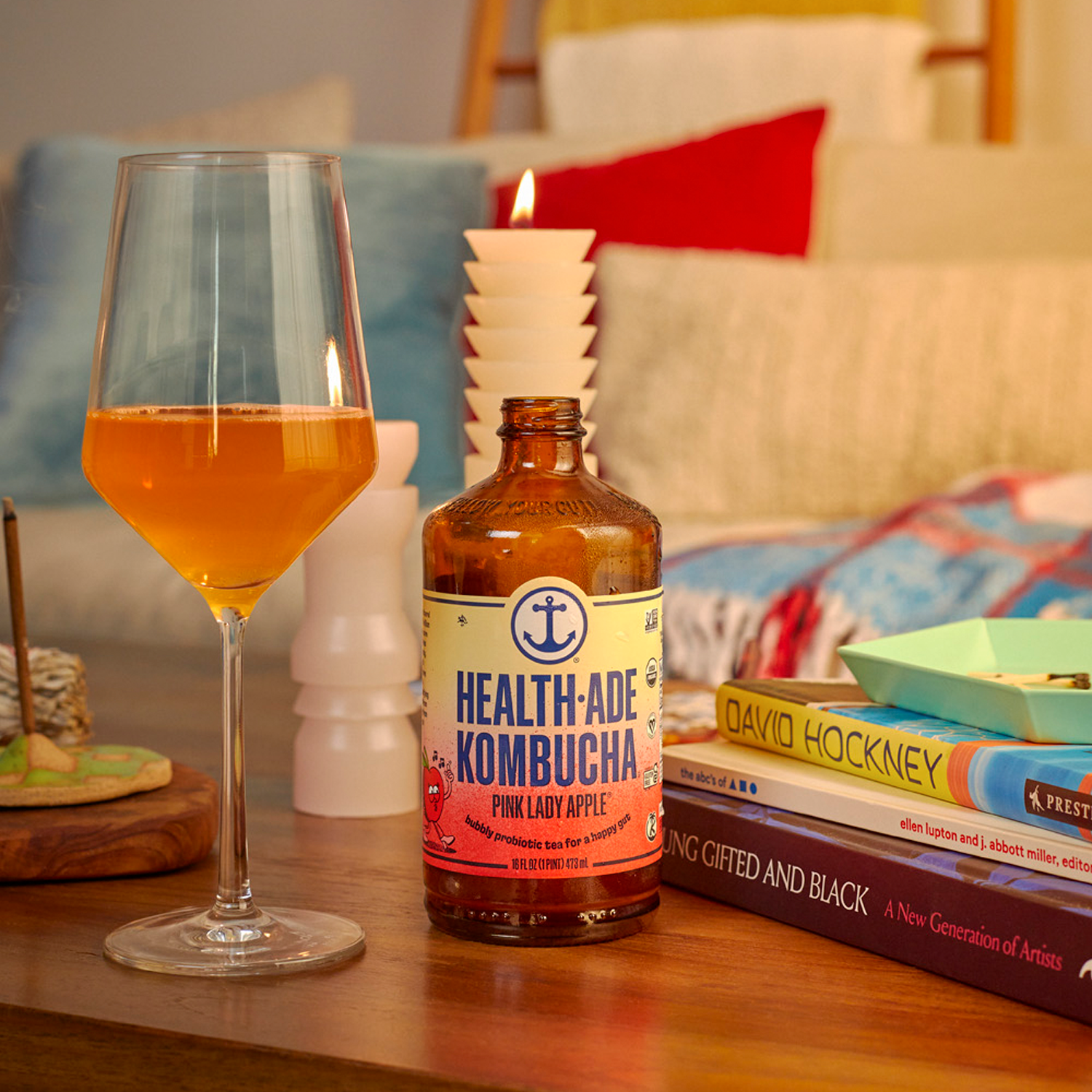 Health-Ade Pink Lady Apple Kombucha, 16 fl oz
