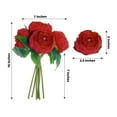 thumbnail image 3 of Efavormart 10" Tall | 5 Heads Red Artificial White Silk Peonies - For DIY Wedding Party Decor, 3 of 11