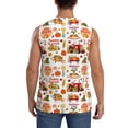 thumbnail image 4 of Fotbe Fall Farm Pumpkin Men's Camiseta sin Mangas Estampada para Hombres, Playera Casual para Gimnasio, Entrenamiento, Playa-X-Large, 4 of 7