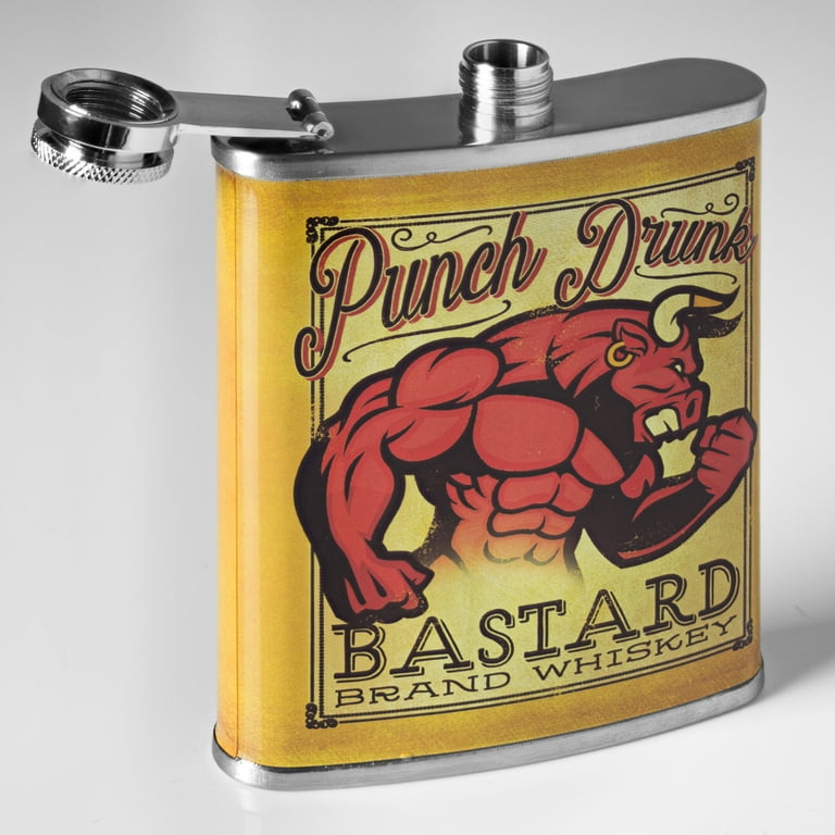 8oz RED Liquor Is Coming Flask Novelty 8oz RED Liquor Is Coming Flask Novelty
