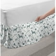 thumbnail image 2 of Dog Lover Bed Skirt, Dog Lover Concept of Pet Silhouettes with Collar Bowl Bone, Elastic Bedskirt Dust Ruffle Wrap Around for Bedding Decor, 4 Sizes, Pale Slate Blue White, by Ambesonne, 2 of 2