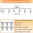 thumbnail image 2 of Unicozin 6 Light Track Lighting Kit, Matt Nickel LED Track Light with Flexibly Rotatable Light Head, Foldable Ceiling Spot Light Included L, 2 of 8