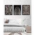 thumbnail image 6 of Drsoum Abstract Black and White Wall Art Leaf Print Artwork for Bathroom Kitch living room 11x14in3pcs Black Framed, 6 of 6