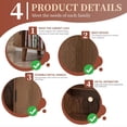thumbnail image 3 of Furtivusia Record Player Stand with Charging Station & USB Ports, Vinyl Record Storage Cabinet with Wood Legs, Mid-Century Modern Turntable Stand for Living Room, Bedroom, Office, Walnut Color, 3 of 9