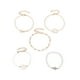 thumbnail image 1 of sweethay 5 uds pulseras letras flor muñeca cadenas aleación oro decorativo mano joyas para mujeres niñas Ropa, zapatos y accesorios Miscelánea sweethay AP000143-00B, 1 of 8