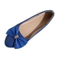 thumbnail image 2 of Daily Wear Comfortable Indoor Outdoor Casual Shoes for Women Shallow Cut Bowknot Rhinestone Plus Size Spring Summer Blue 9, 2 of 9