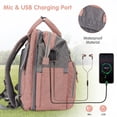 thumbnail image 6 of DERSTUEWE Baby Diaper Bag Backpack with Changing Station, Multifunctional Waterproof Portable Baby Bag for Travel, Pink, 6 of 8