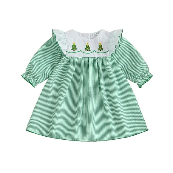 Splozh Toddler Girls Tutu Dress Girls Skirt Comfortable Skin Friendly Soft Dress Fashion Flower Print Girls Sleeveless Dress Green,2-3 Years