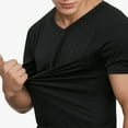 thumbnail image 4 of Mens Carrier Shirt V Neck Short Sleeve T-Shirts for Men Skin to Skin T-Shirt with Pocket, 4 of 5