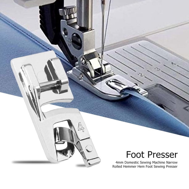 Cuadros Decorativos Máquina de coser doméstica de 4 mm Prensatelas de costura de pie de dobladillo enrollado estrecho Sywqhk Nuevos Originales