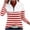 Red-dressy blouses for women, variant on AnuYalue Quarter Zip Striped Sweatshirt Womens Fashion Collar Half Zip Shirt Oversized Pullover Casual Long Sleeve Tops