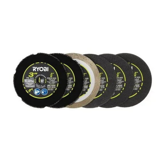 RYOBI Carbide Cut Off Wheel, 3 in, 6 Pieces