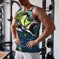 thumbnail image 5 of Picia Big bass fish1 Printed Men’s Performance Tank, Men's Workout Tank Top Moisture-Wicking Tank Top Muscle tee, Breathable Workout Shirt-XX-Large, 5 of 7