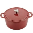 thumbnail image 6 of Ayesha Collection Cast Iron Enamel Covered Dutch Oven, 6-Quart, Sienna Red, 6 of 7