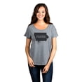 thumbnail image 2 of Thread Tank Home Roots State Iowa IA Women's Relaxed Slouchy Dolman T-Shirt Tee Heather Grey 3X-Large, 2 of 4
