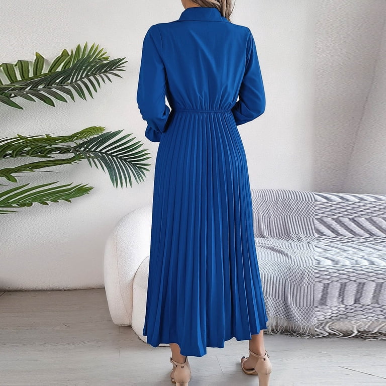 Lyeaa Elegant Dresses for Women Wedding Guest Long Sleeve Long Dress Wrap Flowy Homecoming Dress Solid Color Dress Fashion Holiday Party Dress Pleated Lyeaa Elegant Dresses for Women Wedding Guest Long Sleeve Long Dress Wrap Flowy Homecoming Dress Solid Color Dress Fashion Holiday Party Dress Pleated