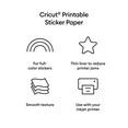 thumbnail image 3 of Cricut® Printable Sticker Paper (8 ct), White, 3 of 5