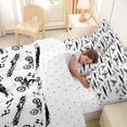 thumbnail image 5 of Manfei Sporty Motorcycle 7-Piece King Bedding,Checkerboard Pattern King Bed in a Bag,White,Reversible, 5 of 7