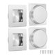 thumbnail image 1 of Uxcell 4-Pack Tiradores Empotrados, 2.75 Pulgadas de Acero Inoxidable 304 para Puertas de Closet Corredizas [Plata], 1 of 6