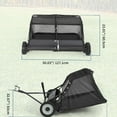 thumbnail image 7 of 42 in Lawn Sweeper Tow Behind, Pull Behind Yard Sweeper, 21 cu. ft Large Hopper Leaf & Grass Collector, Heavy Duty Garden Sweeper with Adjustable Sweeping Height for Yard, Lawn, Farm, 7 of 7