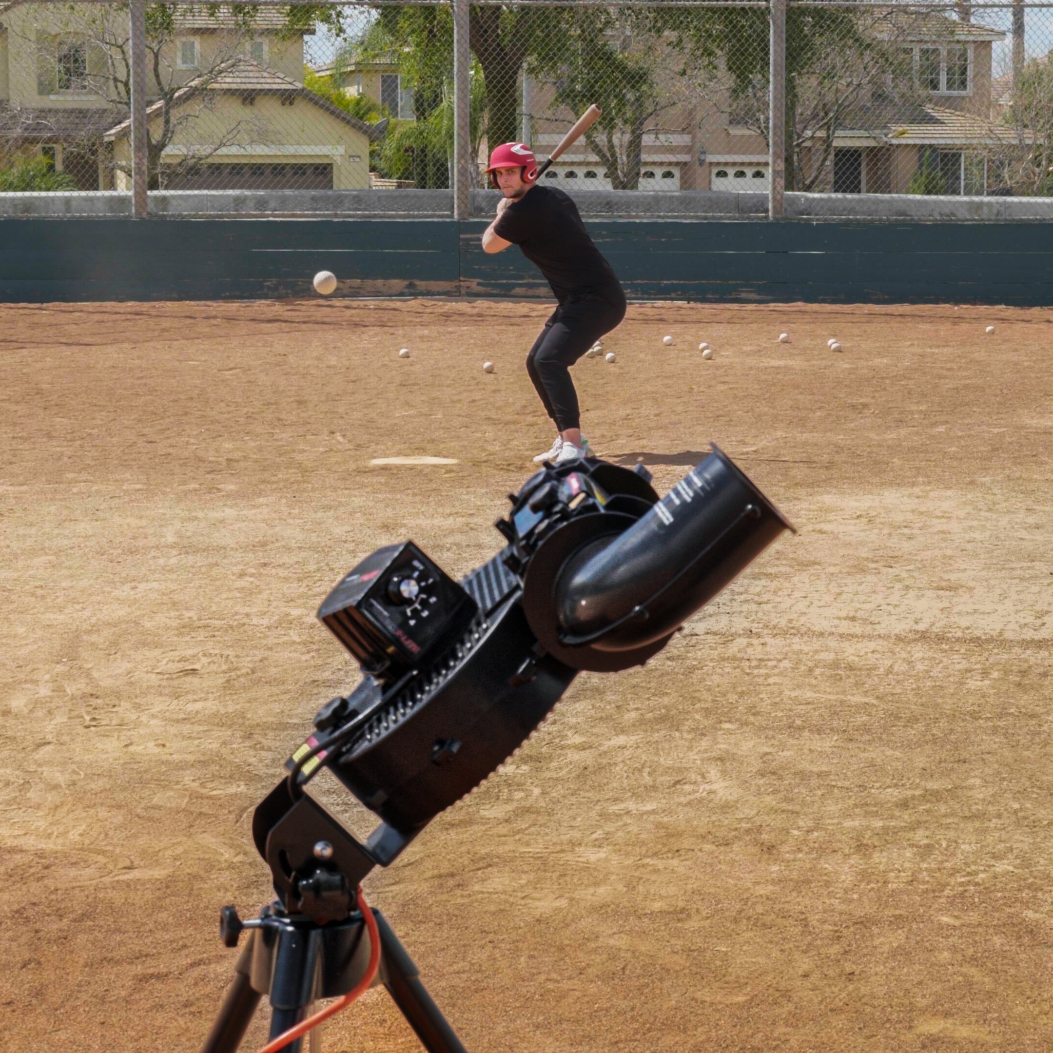 PowerNet Launch F-lite Pro Baseball & Softball Pitching Machine, Breaking Ball Bracket, Variable Speed Up to 90 MPH, Batting Practice Ball Launcher (F-lite Pro)