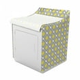 thumbnail image 2 of Ikat Washer Cover, Repeating Ikat Shapes Tied into Bundles Old Form of Textile Historical Tribal, Suitable for Dryer and Washing Machine, 29" x 28" x 40", Grey White Yellow, by Ambesonne, 2 of 3