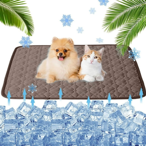 Tapete refrescante para perros y gatos, tapete refrescante de seda para perros, portátil, lavable, antideslizante y resistente al desgaste, para sofá cama, manta refrescante para mascotas, tapete de