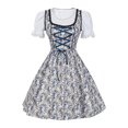 thumbnail image 4 of TAIAOJING Oktoberfest Women Dirndl Dresses Traditional Bavarian Dress for Carnival, 4 of 8
