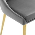 thumbnail image 6 of Bowery Hill 19" Modern Performance Velvet Dining Chair in Gray, 6 of 7
