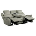 thumbnail image 4 of Pemberly Row Transitional Microfiber Double Reclining Sofa in Gray, 4 of 6