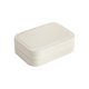 thumbnail image 1 of Vitrina de joyería portátil Dimensión de cuero de PU 16x11.5x5cm Partición extraíble impermeable Se adapta fácilmente a mochilas y maletas Resistente Blanco SM SunniMix Caja de almacenamiento de joyas, 1 of 8