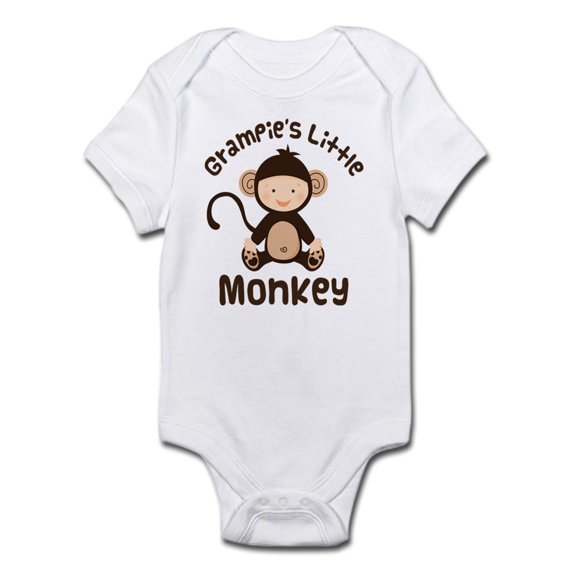 CafePress - Grampie Grandchild Monkey Infant Bodysuit - Baby Light Bodysuit