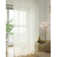 thumbnail image 5 of Dtwnek Sheer Curtains Solid Color Curtains Light Filtering Window Drapes for Living Room/Bedroom, 55" x 63", 5 of 7