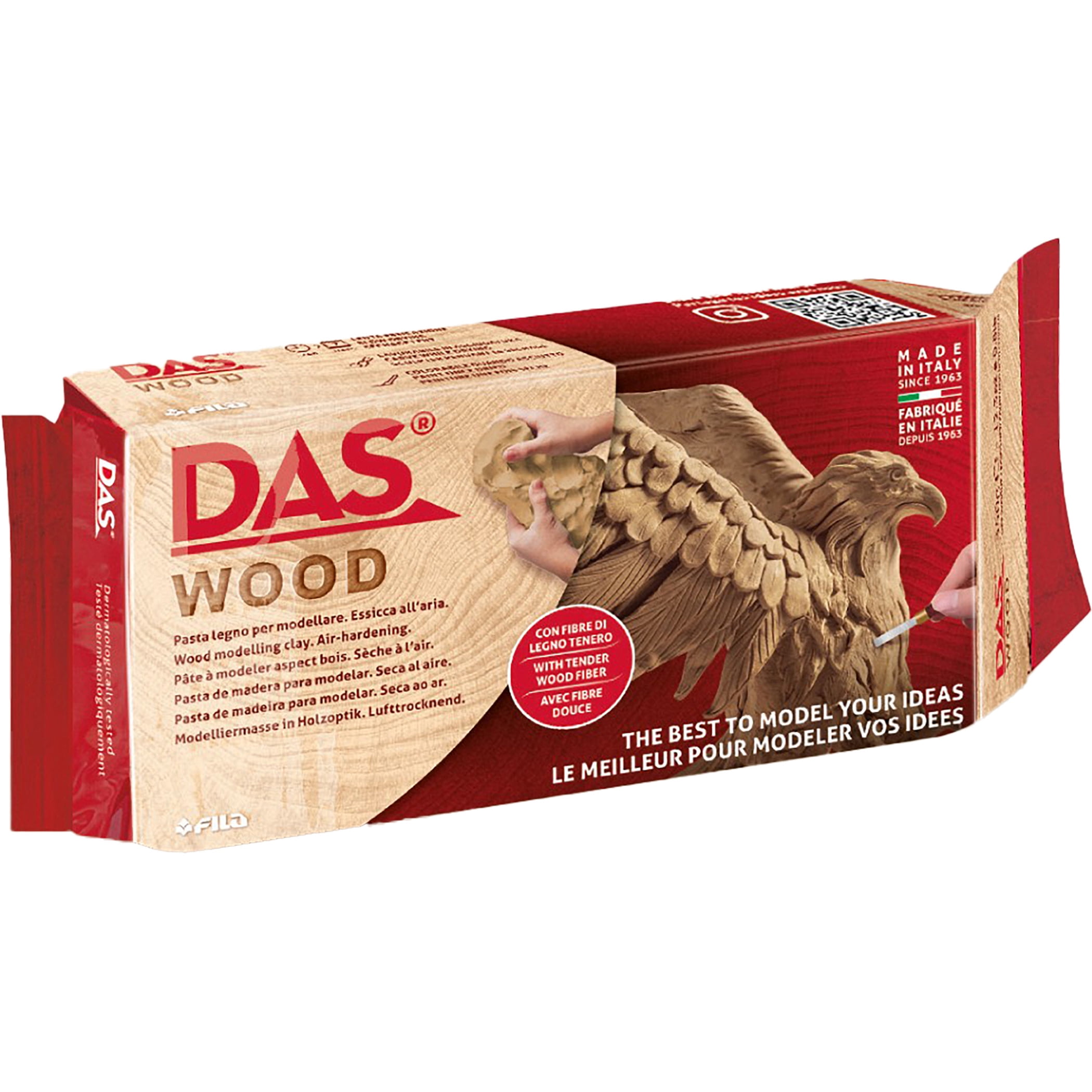 DAS Modeling Clay Air Hardening, Wood, 700g, 3 Pack