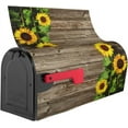 thumbnail image 2 of Sunflowers Wood Mailbox Covers Magnetic Post Box Cover Wraps Standard Size 21x18 Inches for Garden Yard Decor, 2 of 6