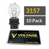 Voltage Automotive 3157 Automotive Brake Light Turn Signal Side Marker Tail Light Bulb (10 Pack) - Standard Replacement