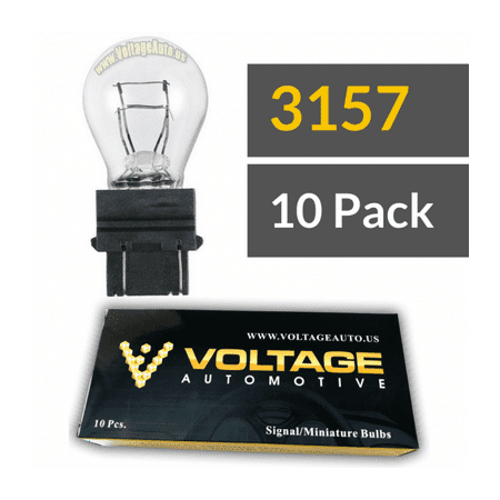 Brake Light Filler (Voltage Automotive 3157 Automotive Brake Light Turn Signal Side Marker Tail Light Bulb (10 Pack) - Standard)