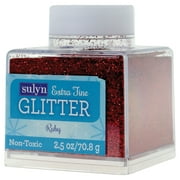 Sulyn Extra Fine Glitter for Crafts, Ruby Red, 2.5 oz